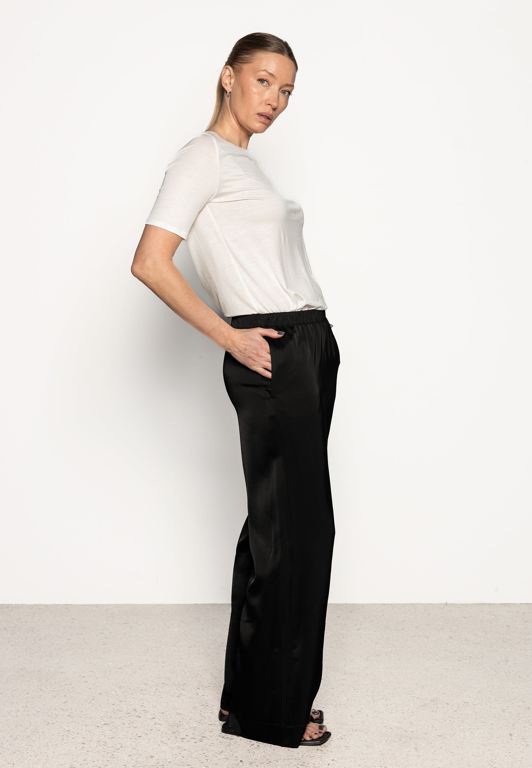 SATIN TROUSERS