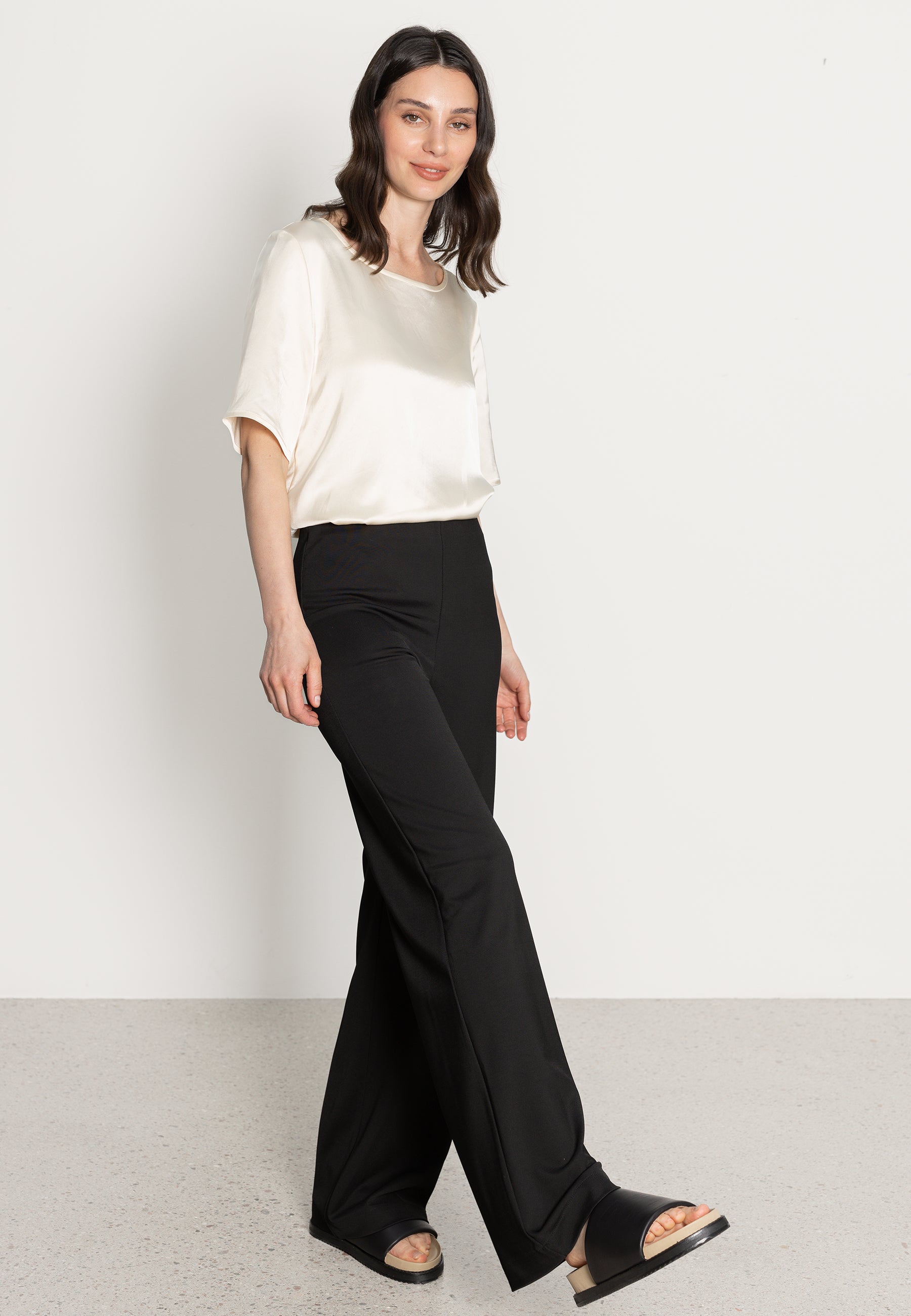 WIDE JERSEY TROUSERS