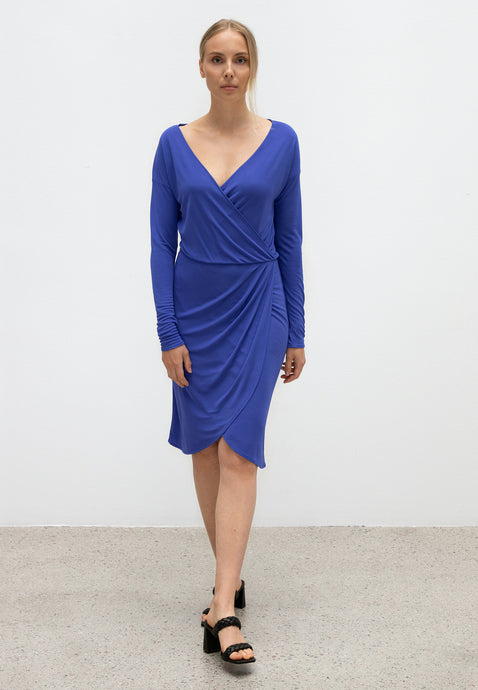 WRAP MIDI DRESS